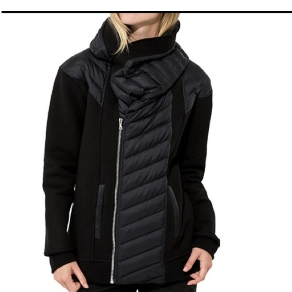 Kit And Ace Liberty French Terry Cashmere Blend/ Down Puffer Jacket Size 4 - Picture 5 of 6